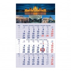 Club Primus 1 tömbös 3 hónapos speditőrnaptár Budapest 30x48,5 cm \SP-1PRCU-BP\